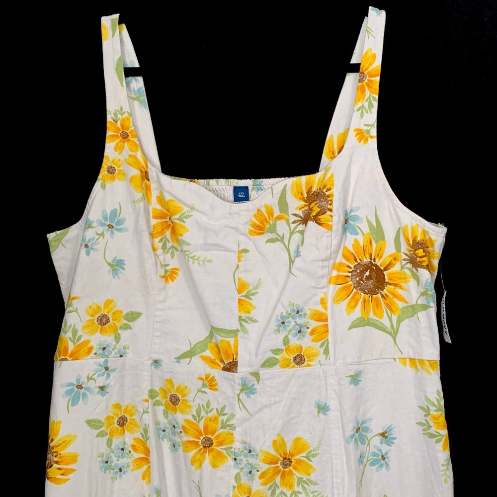 Old Navy White Maxi Dress with Yellow Floral Print - Picture 5 of 10